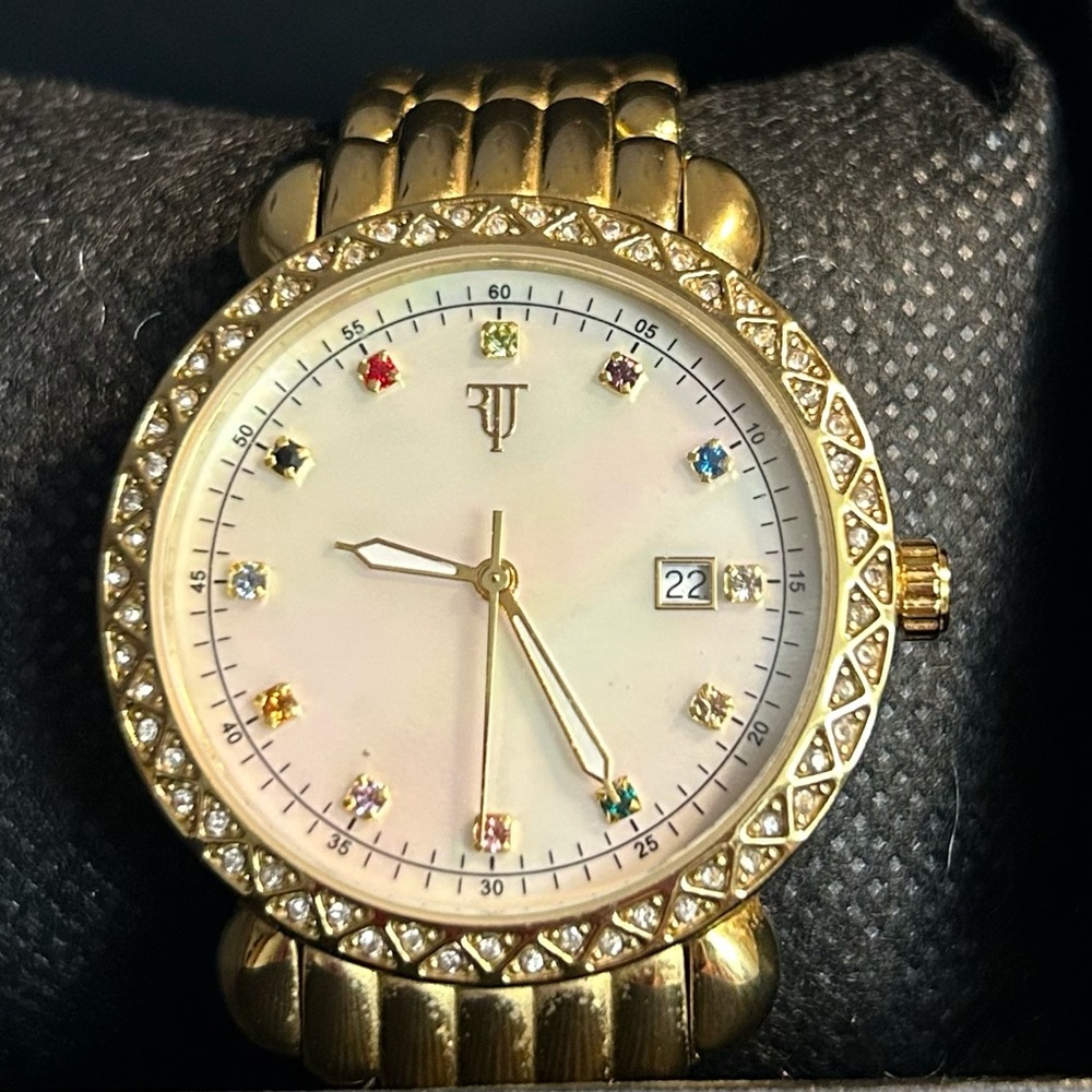 Randy Jackson Gold Women's Watch with Crystal Accents